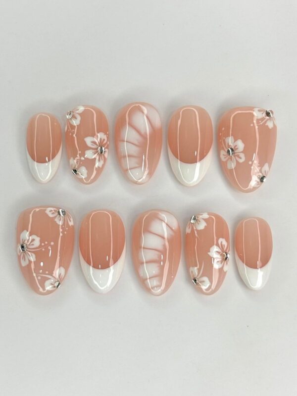 Gold Bow Deep Red Coquette Press On Nails